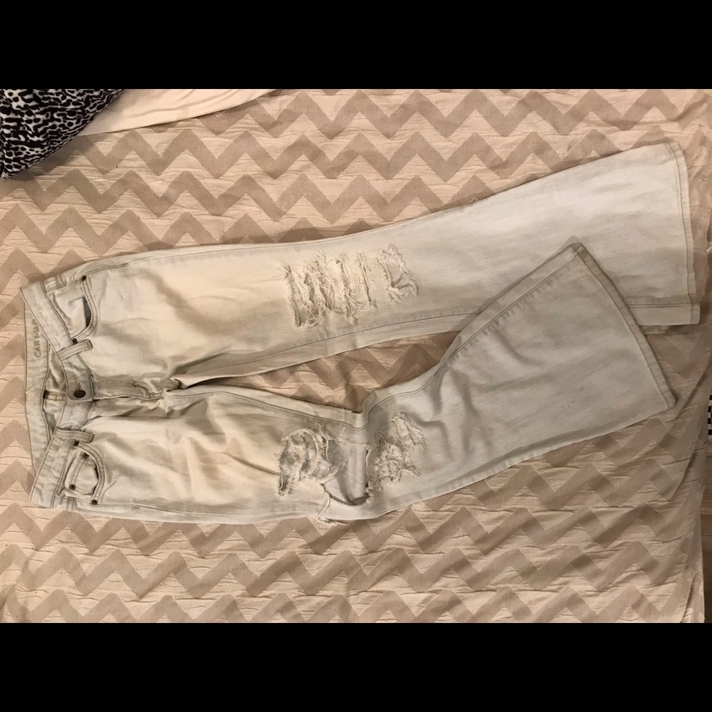 Carmar ripped flare jeans